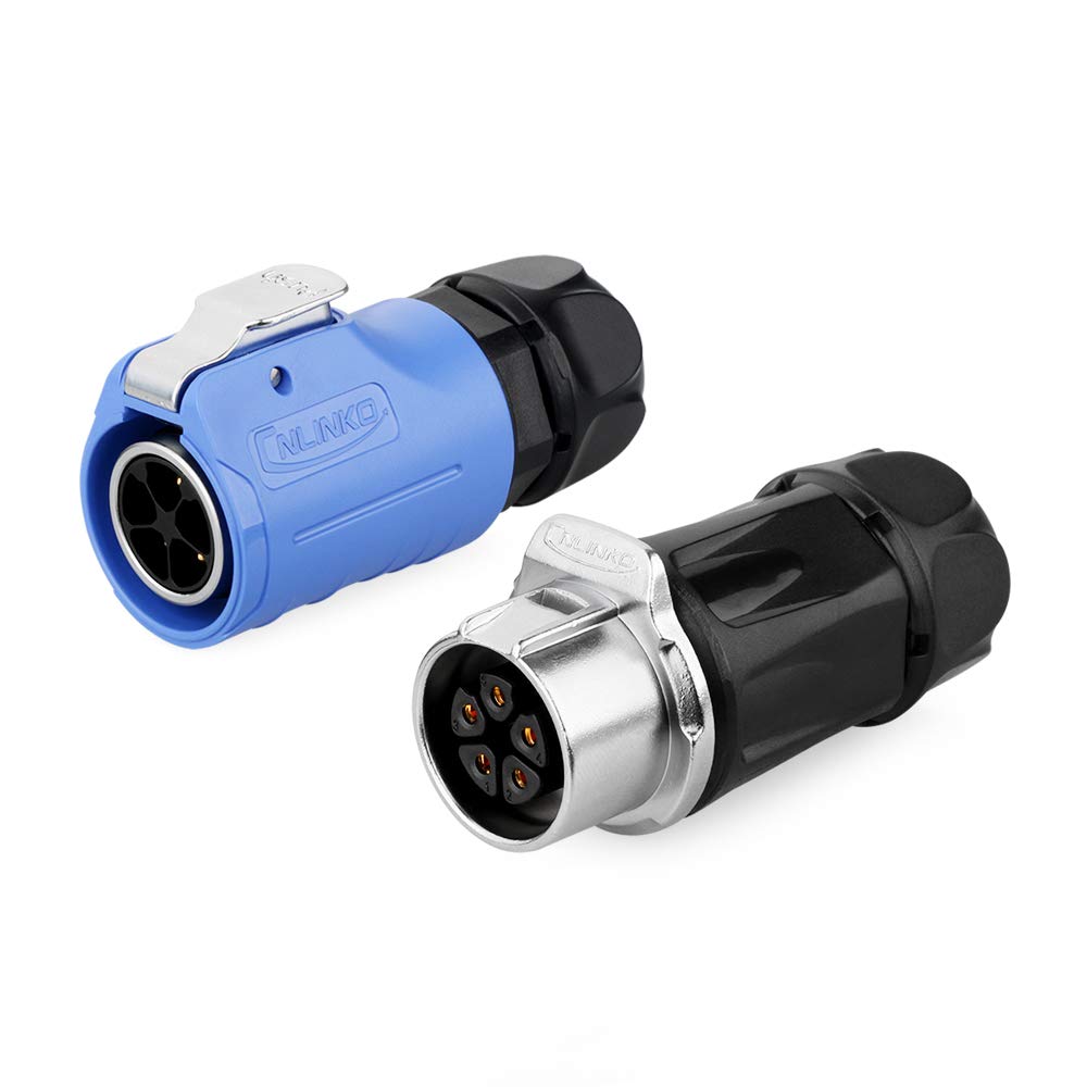 Buy Cnlinko IP67 Waterproof M20 Cable 5 Pin Power Connector, Multicore