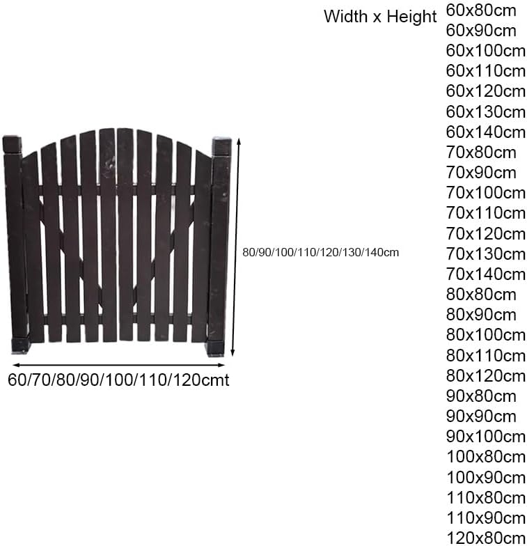 Vintage Arched Garden Gates - Freestanding Wooden Partition Kit for Patio & Backyard - Stylish Swinging Doors for Outdoor Privacy & Fence Decoration,Brown,70x100cm