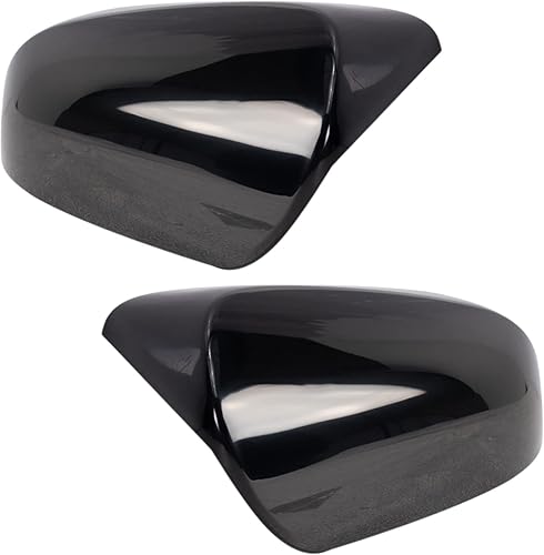 TRQ Juego de tapa de espejo para el lado del conductor y del pasajero sin señal de giro compatible con Toyota Corolla 2014-2019 TO1326125 TO1327125