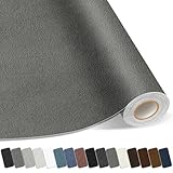 Kangshoon Suede Repair Patch, Large Self-Adhesive Fabric Repair Tape, Suede Fabric Repair Patch for Couch, Furniture, Car Interior, Sofa and Cushion(Grey, 3.5X79 Inch)