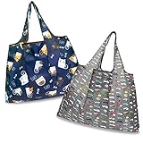 [GOKEI] エコバッグ 【2個入り 50×67cm 大容量】 折りたたみ 買い物バッグ コンビニバッグ 防水素材 収納 水や汚れにも強い 軽量 コンパクト