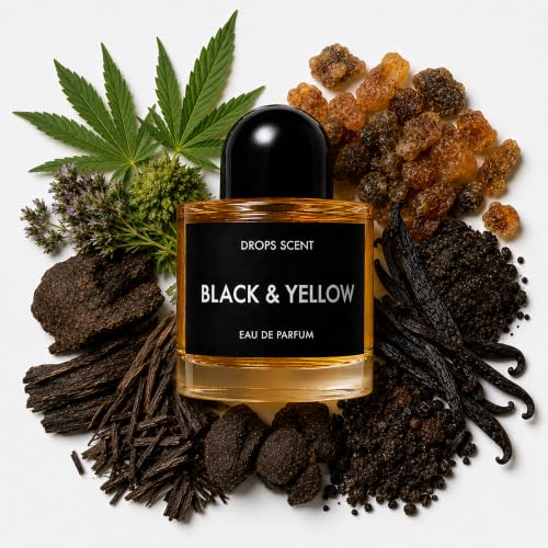 Image of Black & Yellow Eau De Parfum for Men, Long Lasting Woody Perfume with Oud, Coffee, Amber & Incense Notes, Perfume Spray for Daily Wear & Travel - 50 ml