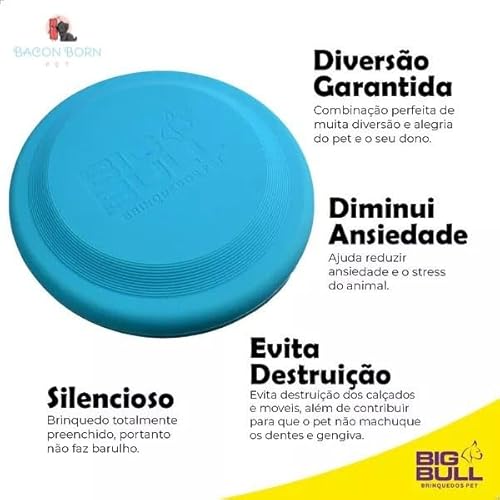 Frisbee para Cães, Brinquedo Atóxico, Resistente ao Sol e Calor, Disco Grande, Laranja (Laranja)