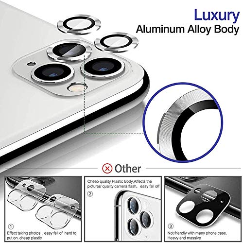 Image of for iPhone 11 /12 /12 Mini Camera Lens Protector Guard [Set of 2] Screen Tempered Glass High Definition Anti-Scratch /Dust Metal Ring Film Camera Lens Screen Protector-Blue