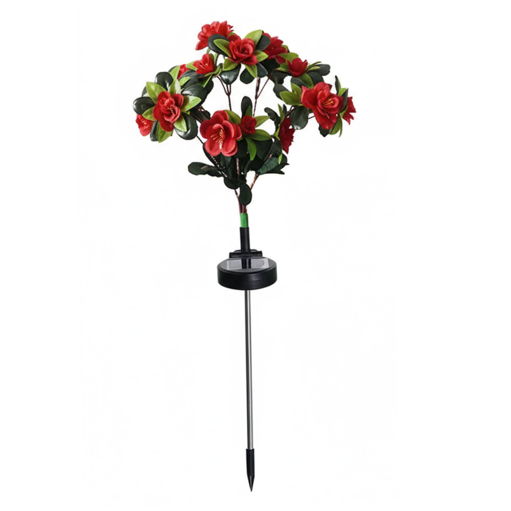Luces solares de flores para exteriores decoración de jardín impermeable automática rojo