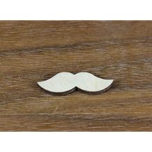 WOODNSHOP Mustache 1/8 x 1 1/2 PKG 25 Laser Cut Wooden Mustaches