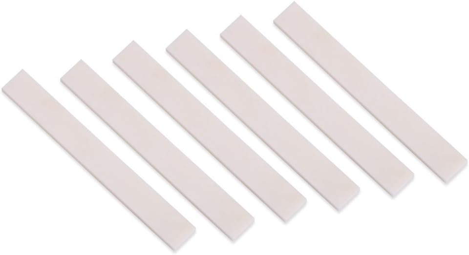 Dilwe 6Pcs Acoustic Guitar Bone Saddle, Guitar Bridge Saddle Blank for Acoustic Classical Guitar Mandolin Banjo Ukulele : Musical Instruments
