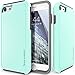 iPhone 8 Case, TEAM LUXURY Ultra Slim Defender TPU + PC [Shock Absorbent] Turquoise Premium Protective Case - for Apple iPhone 7 & iPhone 8 (Soft Mint/ Gray)