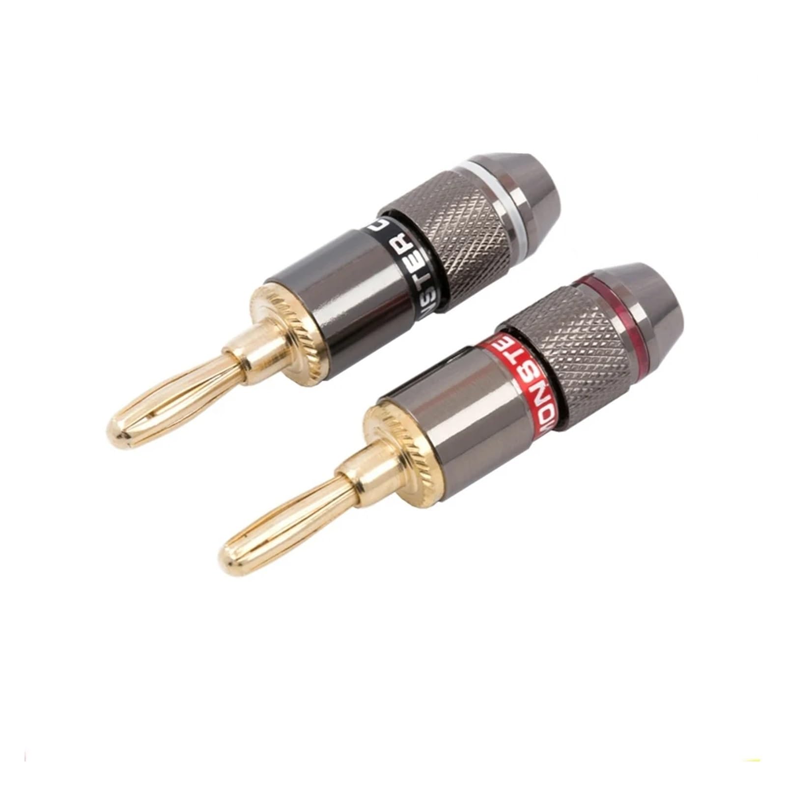 Lot de 8 fiches banane 4 mm plaqué or 24 carats pour haut-parleur en cuivre pur connecteurs audio