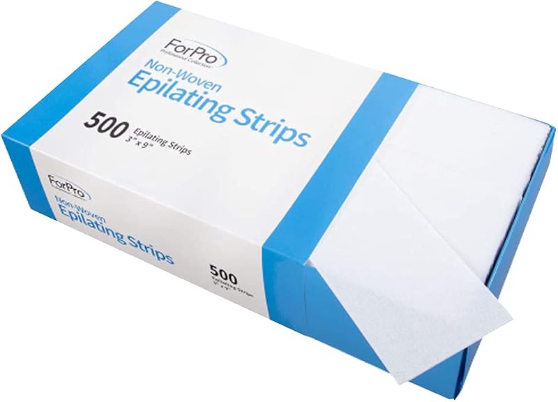 ForPro Professional Collection Tiras para Depilação Não Tecidas Brancas, 500 unidades, 22,86 cm x 7,62 cm