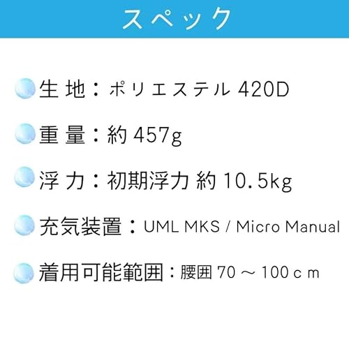高階救命器具 Bluestorm 救命胴衣 ライフジャケット 手動膨張式 BSJ-2300RSII カリフ ブラック 首掛け式 国土交通省型式承認品 タイプA 桜マーク 船舶検査 JCI 釣り 船 ボート 5枚目