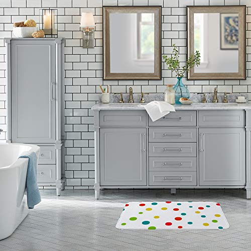 Tapis de bain antidérapant lavable en machine en microfibres