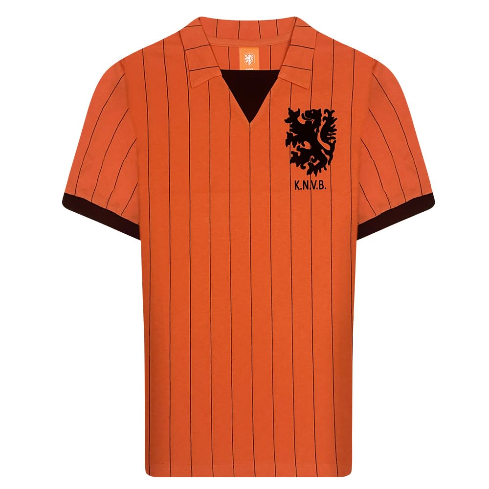 Score Draw Netherlands 1983 Home Retro Football Shirt Orange XS Cotton