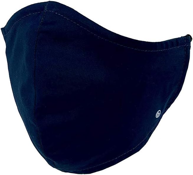 Con.Struct Face Mask, Face Mask 3-Pack Washable Unisex Cotton Cloth Face Mask (Navy Solid)
