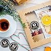 Fulmoon 2 Inch Thank You for Your Order Stickers 5 Star Review Delivery Labels Freshness Food Delivery Accessories 5 Star Rating Reminder for Shopper Grocery Takeout Driver(Round,Black,500 Pcs) #3