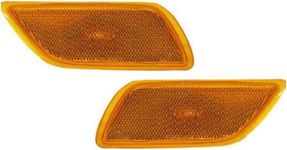 For 2000-2005 Ford Focus Pair Driver & Passenger Side Front Marker Light With Bulbs Included FO2550134 FO2551134 | 2S4Z 15A201 AA 2S4Z 15A201 AB