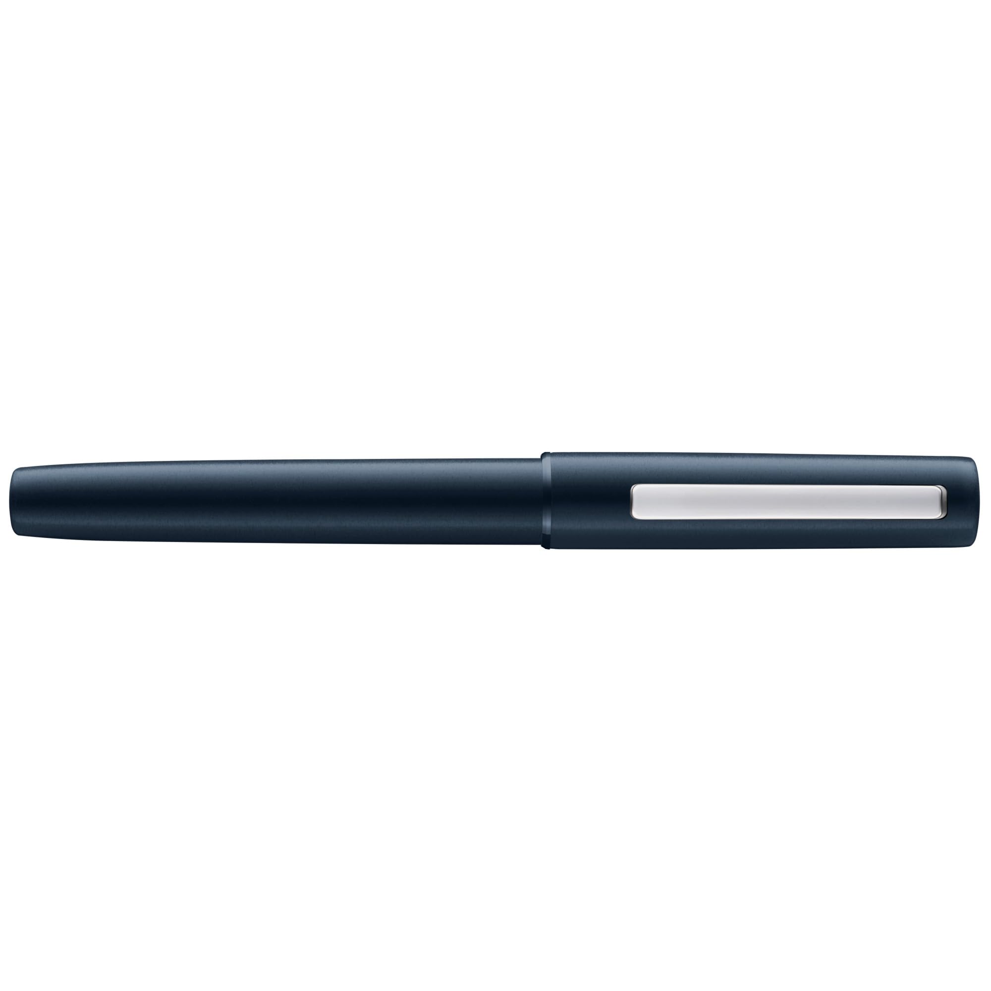 Lamy aion Füllhalter 077 - Füller aus eloxiertem Aluminium in der Farbe dunkelblau mit gestrahltem Griffstück und Stahlfeder -Federstärke M