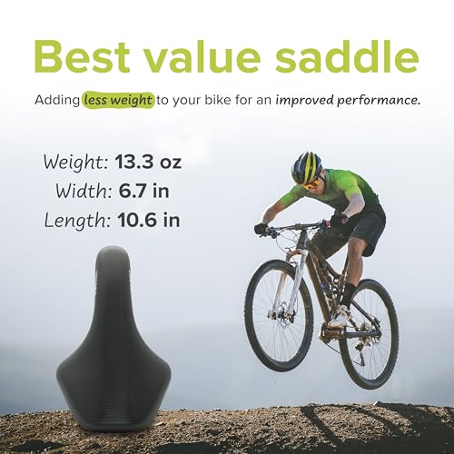 VELMIA Assento de bicicleta 100% à prova d'água com design ergonômico - Assentos de bicicleta para