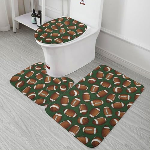 Juego de tres alfombrillas de piso de terciopelo coral con estampado floral verde miniatura 6