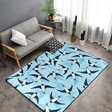 Hnnkloy Rondini volanti, Tappeto grande antiscivolo per soggiorno e camera da letto, 150 x 100 cm.