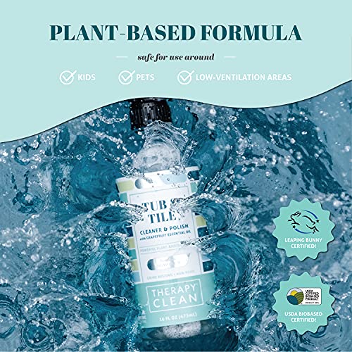 Therapy Tub & Tile Cleaner,16 fl oz. (2 Pack) - Bathroom & Shower Cleaner Spray for Soap Scum Removal
