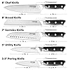 Topfeel Professional Chef Knife Set 5PCS, 3.5-8 Inch Set Kitchen Knives German High Carbon Stainless Steel Sharp Knife, Knives Set for Kitchen with Ergonomic Handle