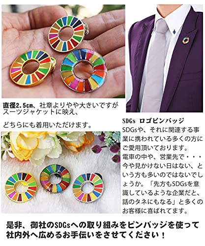 【Amazon 限定ブランド】sdgs バッジ 国連正規品 25mm マグ