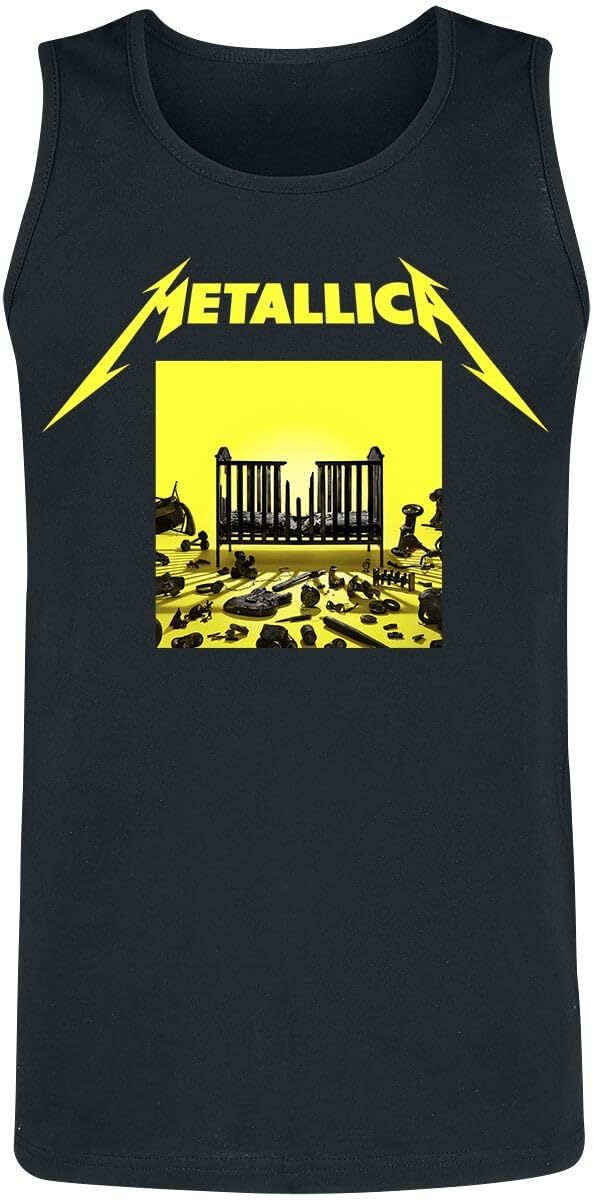 Générique Metallica M72 Squared Cover Homme Débardeur Noir 100% Coton Regular/Coupe Standard