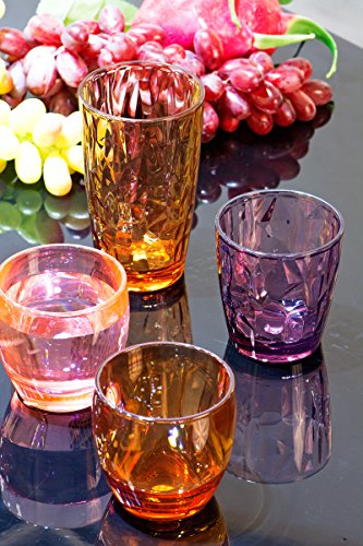 11Oz Colored Drinking Glasses Set Acrylic Glassware For Kids Plastic Tumblers Cups Picnic Water Glasses Unbreakable Juice Drinkware For Camping Restaurant Beach Bpa Free #TOP5