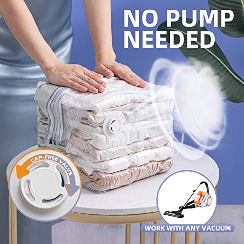 Tailink 6 Pack Vacuum Storage Bags Space Saver Cube Vacuum Sealer Bags Large (3 Medium, 3 Large) Save 80% Space Vacuum Bags For Comforters Blanket Clothes Bedding Space Bags Vacuum Storage Bags #TOP3