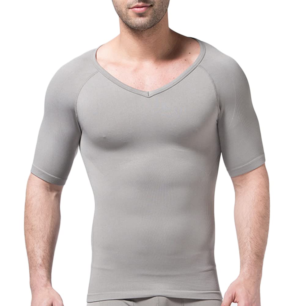 Body Shaper para Hombre Fajas Moldeadora Alta Elasticidad para Comprimir Pecho Abdomen y Cintura Camisa de compresión Slim