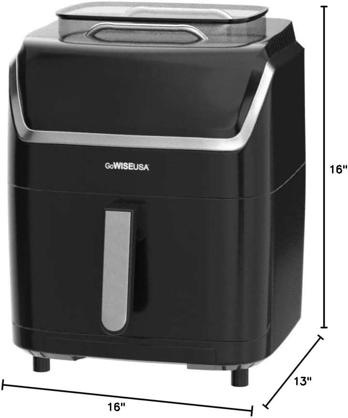 GoWISE USA 7-Quart Steam Air Fryer dimensions