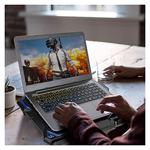 Base para Laptop con 6 Ventiladores y Luces LED Azules miniatura 3