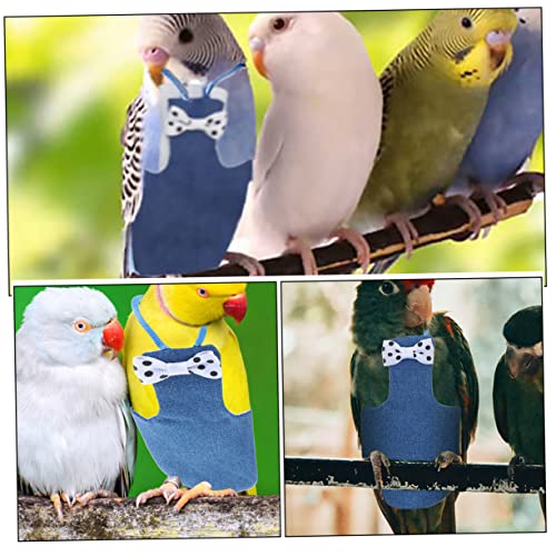 Yardwe 5 Stück Vogelwindeln Für Papageien Sittiche Aras Fluganzug Waschbar Vogelanzug Windel Aus Baumwollmaterial Entzückendes Vogelkleidungszubehör