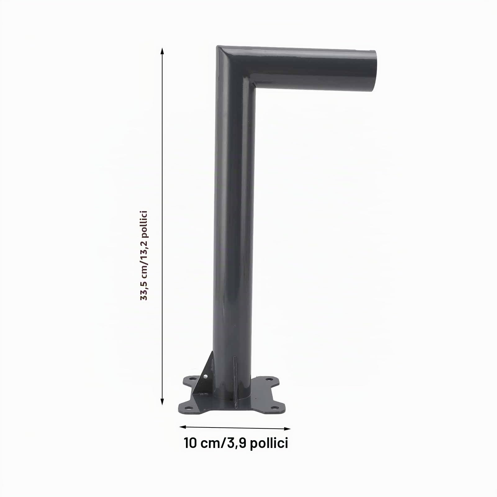 Kit di Montaggio per Supporto per Tetto in Lega di Alluminio, Supporto per Asta per Antenna Parabolica Internet per Carichi Pesanti per Parete del (Lungo 62x2