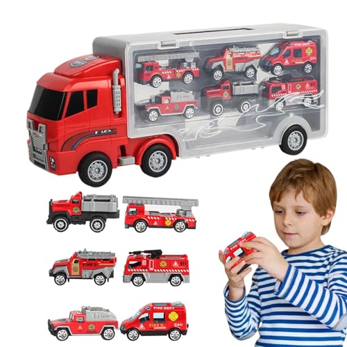 Jouet de camion de pompier, modèle 2026 de camion de pompier, jouet pour enfants, cadeau de fête d'anniversaire, de Noël, de fête d'enfants, véhicule de...