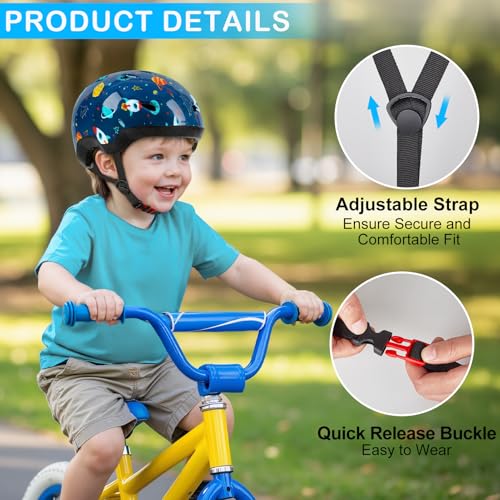 Image of Toddler Helmet, Baby Infant Kids Bike Helmet for Kids Age 1-3 /2-4 /3-5 /5-8 Adjustable Toddler Bike Helmets for Boys Girls for Scooter Skateboard Cycling