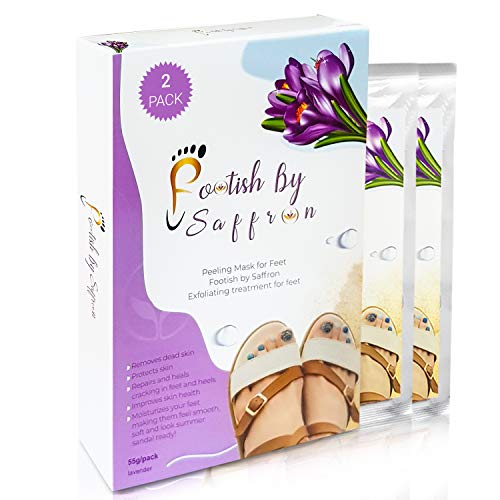 Foot Peel Mask Natural Exfoliating Peeling Treatment Skincare Footmask Dead Skin Remover Foot Scrub Feet Peeling Mask Repairs Dry Cracked Heels In Home Spa Exfoliation Care for Men or Women 55g Pack