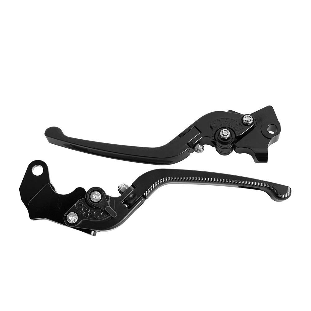Per Yamaha YZF R6 1999-2004, Leve moto pieghevoli in alluminio CNC 3D impugnatura della freno frizione regolabile per YZF R1 2002-2003 (Nero)