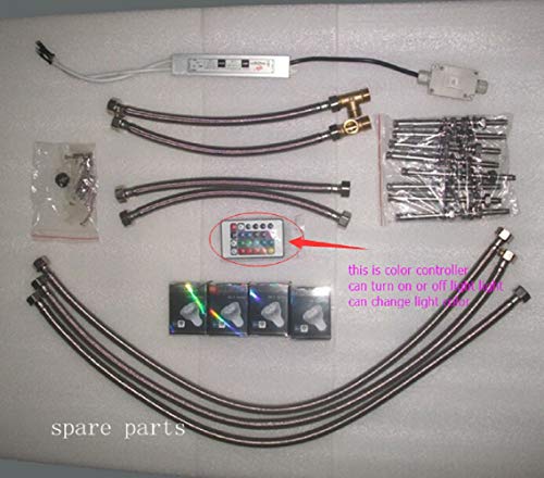 Cascada Classic Design 23”X31” Large Recessed Rain Shower Head W/4 Modes (Rain+ Water Curtain + Waterfall + Mix) With Remote Control For Multi-Color Led Light (Non Music, Polished Stainless Steel) #TOP7