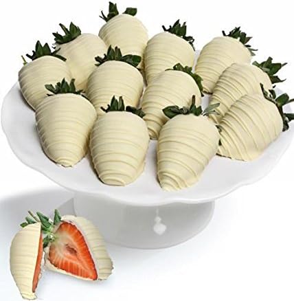 Belgian White Chocolate Covered Strawberries - 12 piece