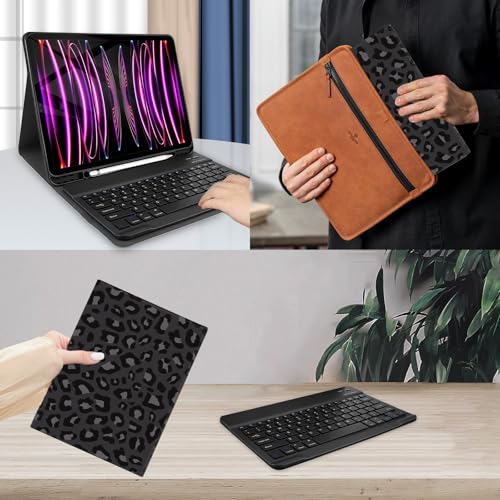 Funda con teclado para iPad Pro 12.9 y 2 protectores pantalla 7