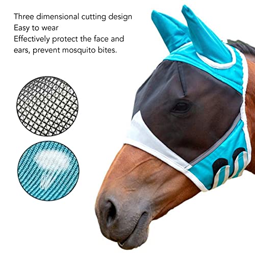 Mosca de cavalo, confortável, respirável, fácil de usar, tecido de malha de visibilidade total para