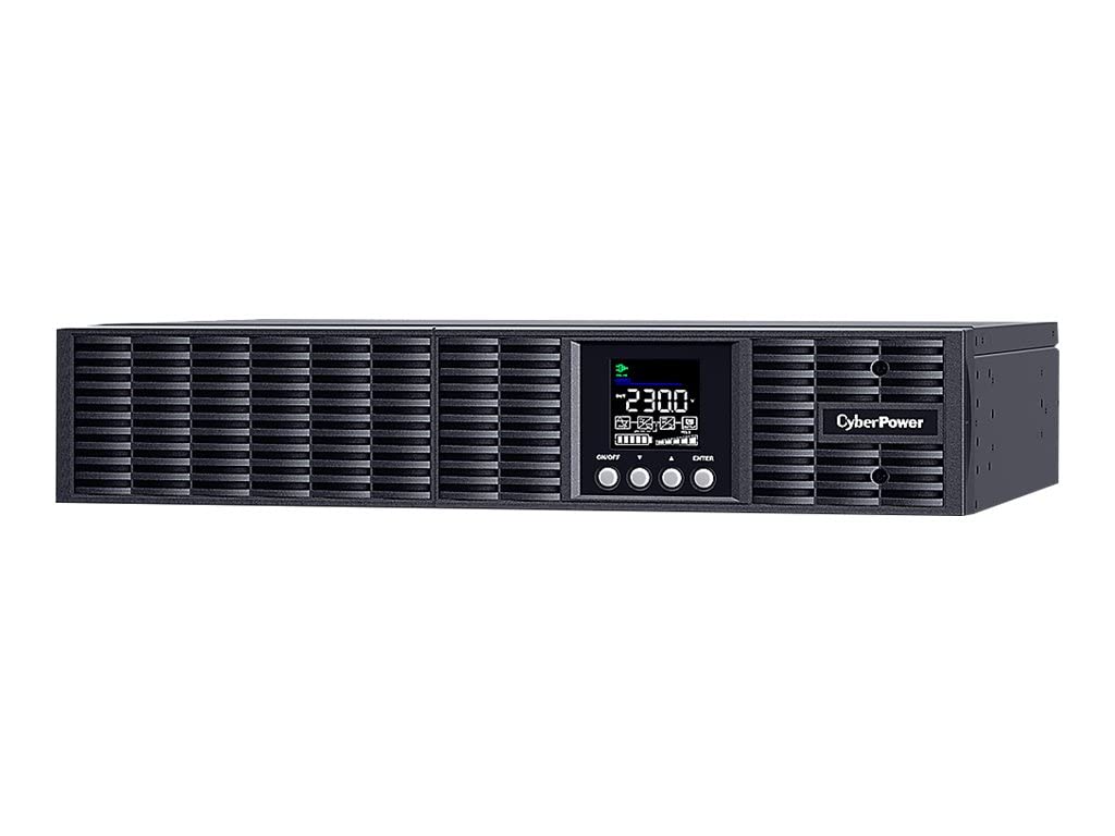 CyberPower OLS1000ERT2UA Doppelwandler Online USV 1000VA/900W, Tower/Rack 2U schwarz, Reine Sinuswelle, ECO Mode Effizienz über 95%, Farb-LCD, USB, Relais, EPO, 8X IEC C13, 19 Zoll Railkit
