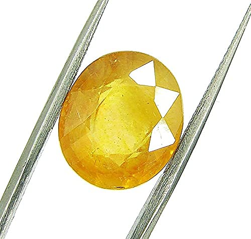 Saphir jaune véritable 7,25 Ratti certifié GGTL pour création de bijou personnalisé unique