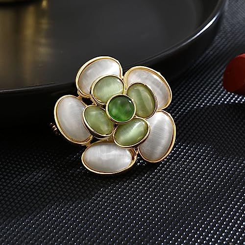 Image of Flower Brooch for Women Rhinestone Flower Brooch Pins Floral Brooches Jewelry Gift for Mom Wife