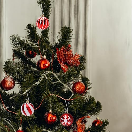 Daxtril 200PCS Christmas Ornament Hooks Xmas Metal Wire Hooks S-Shaped Hangers with Storage Box for Ornament Hooks Christmas Tree Decoration (Silver)