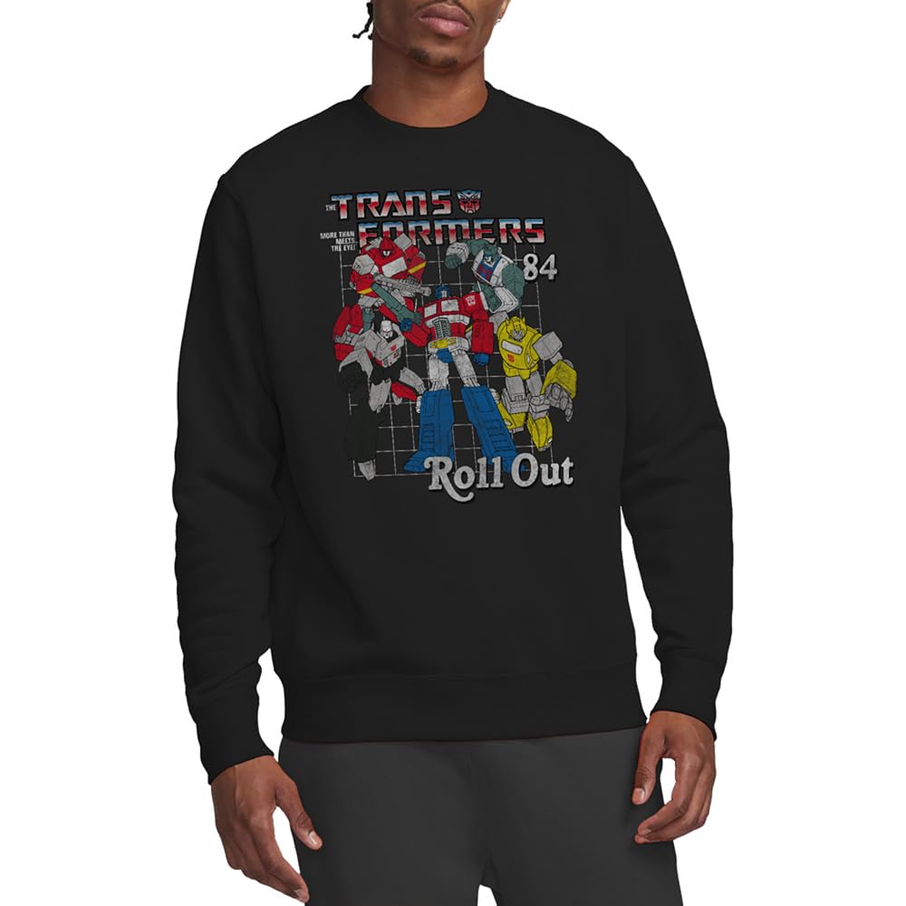 Hasbro Men's Black Transformers Roll Out Sweatshirt in Size M, Sports Direct