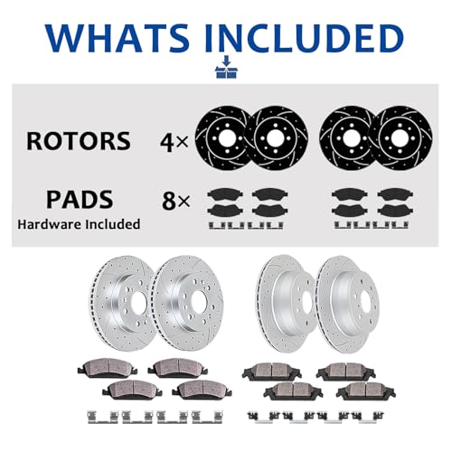 Image of Acinoparts Front and Rear Brake Kit for 2.4L 2003-2007 Honda Accord