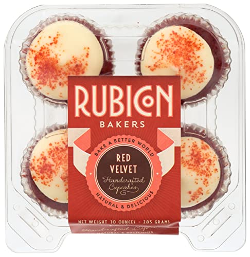 Rubicon Bakery, Cupcake Red Velvet, 10 Ounce